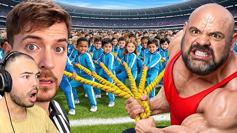 Kalkazian react MrBeast | 100 Kids Vs World's Strongest Man!
