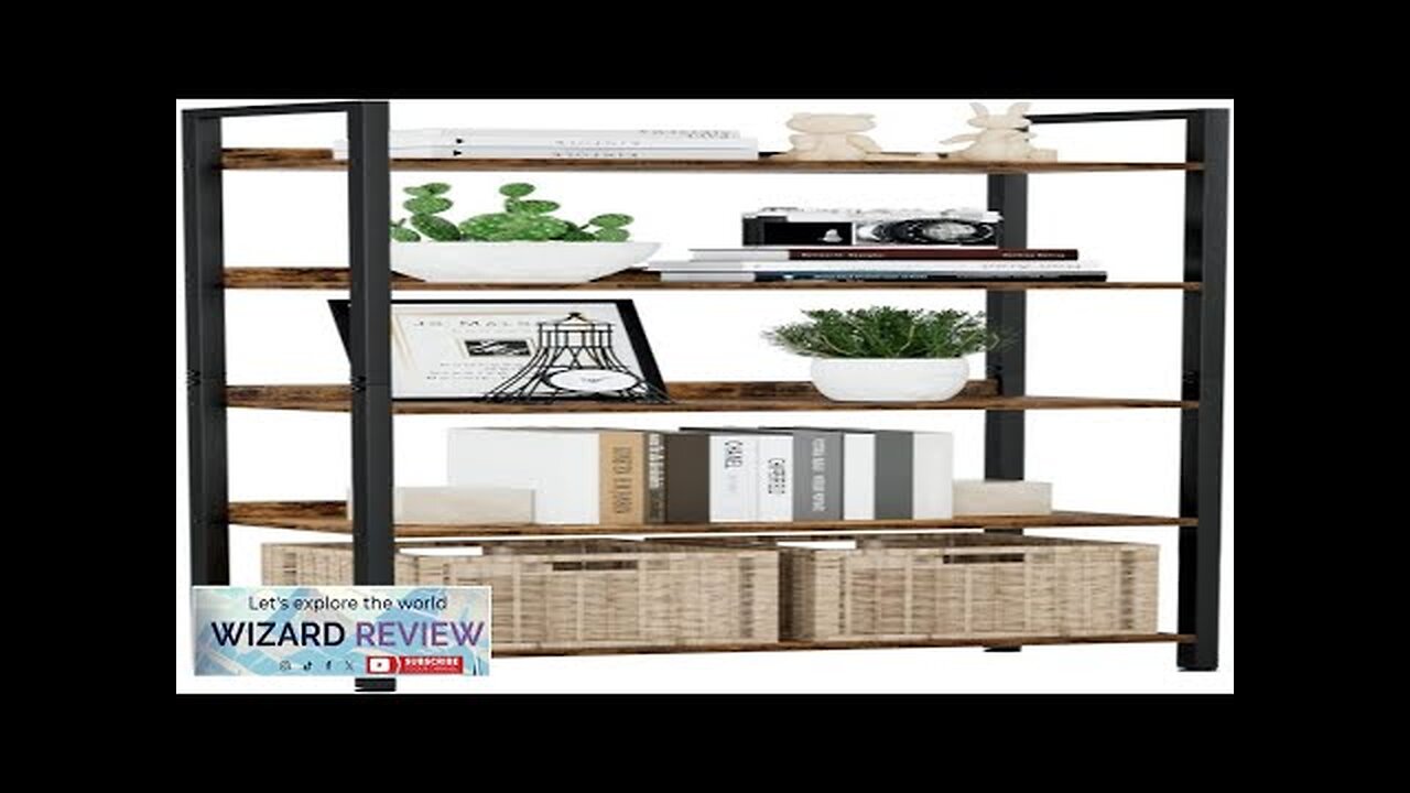 NUMENN Bookshelf 5 Tier Bookshelves Home Office Bookcase Shelf Storage Organizer Free Review