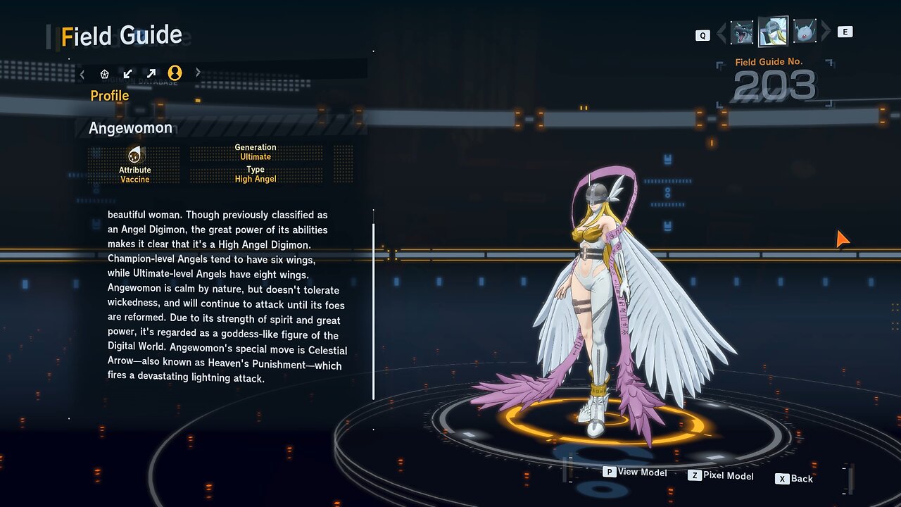 angewomon all digivolution/de-digivolution/profile Digimon Story Time Stranger