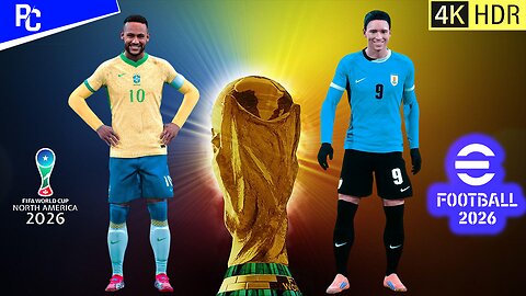 eFootball™ 2026 PC UHD 4K HDR 144 fps 🇧🇷Brazil vs 🇺🇾Uruguay | Phil Gaming OP