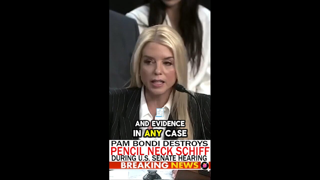 PAM BONDI DESTROYS PENCIL-NECK ADAM SCHIFF DURING SENATE HEARING