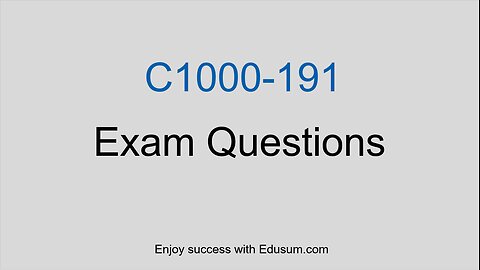 IBM C1000-191 Full Syllabus | Topics, Pattern & Sample Questions
