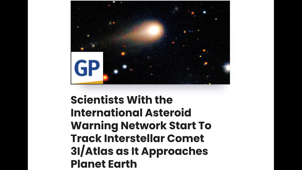 Scientists With the International Asteroid Warning Network Start To Track Interstellar 3I/Atlas