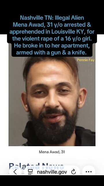 Nashville TN: Illegal Alien Mena Awad 31 Raped 16 y/o Girl