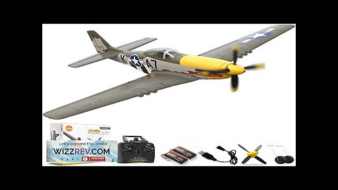 VOLANTEXRC Brushless 4CH RC Plane P51D Mustang 500mm Remote Control Airplane Fighter Review