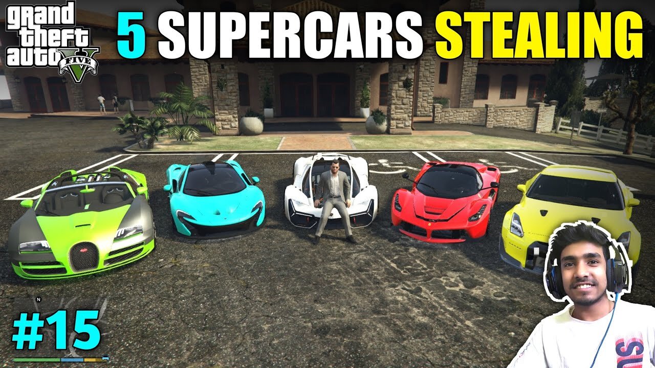 STEALING SUPER CARS GONE WRONG _ GTA V GAMEPLAY _15