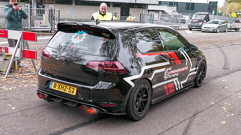 900HP Volkswagen Golf 7 R - HUGE Flames, Bangs and Drag Races !