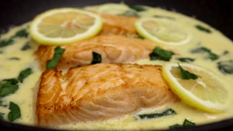 Delicate Salmon in a Creamy Sauce