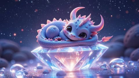 Baby Dragon Sleeping on Diamond Relaxing Piano Music for Sleep