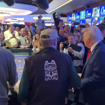 President Donald J. Trump stops by a Craps table in Circa Resort & Casino in Las Vegas.
