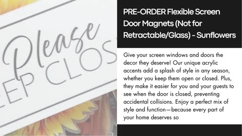 Storm Door Decals (or Stickers) - Mesh Magnets