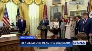 Secretary Robert F. Kennedy, Jr. gives remarks in the Oval Office after being sworn in