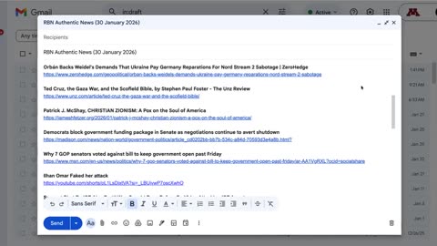 RBN Authentic News (30 January 2026)