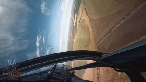 GoPro cockpit POV of a Russian Su-34 fighter-bomber