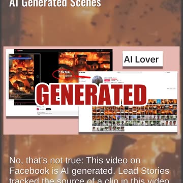 Fact Check: Video Of Wildfire Burning In Hollywood Is NOT Real -- AI Generated Scenes