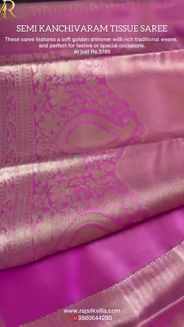 SEMI KANCHIVARAM TISSUE SAREE IN HUBLI and INIDA AT RAJSILKVILLA