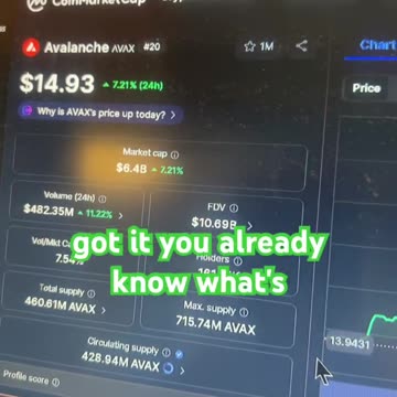 Avalanche avax price prediction #fyp