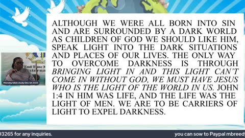 Monday bstudy December 1st 2025