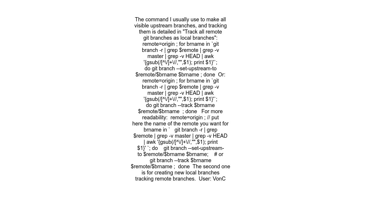 Git pull all branches from a remote repository