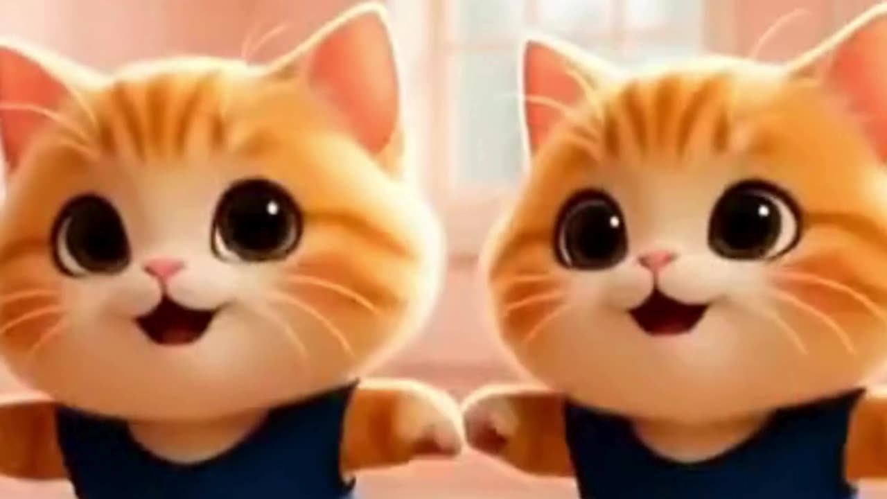 Chubby cats dancing funny