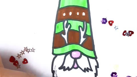 🧙‍♂️✨ How to draw a Striped Hat Gnome • Cozy Kawaii Holiday Vibes 🎄❄️