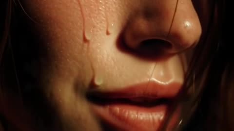 A woman crying