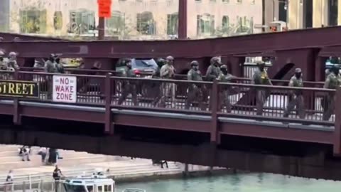 Dozens of federal agents spotted patrolling the Chicago Riverwalk