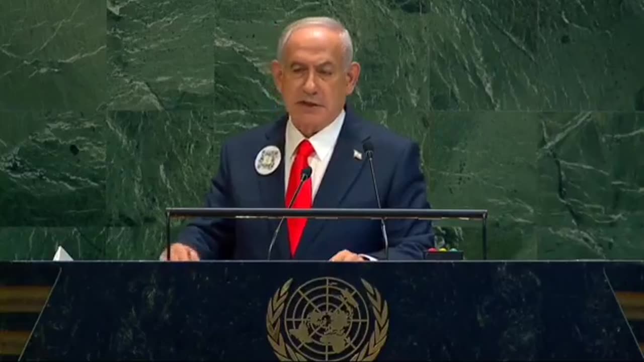 Benjamin Netanyahu speaks to a nearly empty United Nations, declaring that criticism