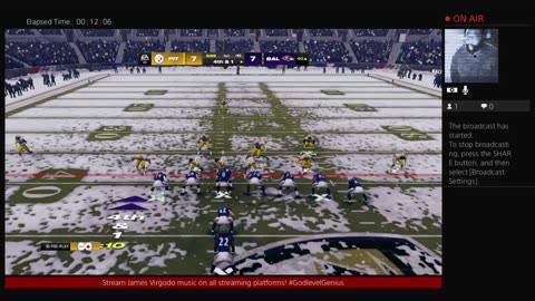 Insane Snow Game! Steelers Vs Ravens Full Simulation 60-42 shootout Pt.1