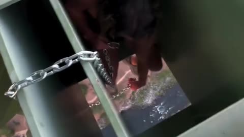 Base Jump from a bridge with a swing