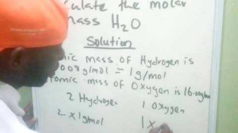 How to calculate the molar mass of water