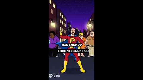 His enemy? Chronic illness! '80s cartoon