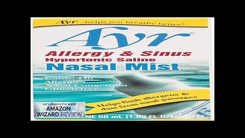 AYR Allergy & Sinus Hypertonic Saline Nasal Mist White 1.69 Fl Oz Review