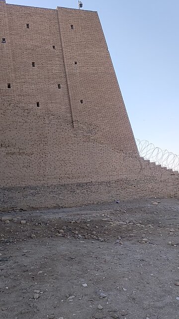 Size of the ziggurat up close. Sumerian temple