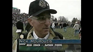 November 16, 1996 - DePauw's Nick Mourouzis After Winning the 103rd Monon Bell Classic