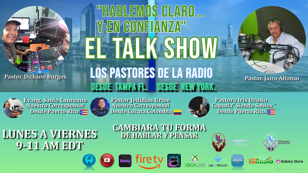 Cadena Adoracion Broadcasting Network Morning Show. Pastor Dickson Burgos Podcasting.