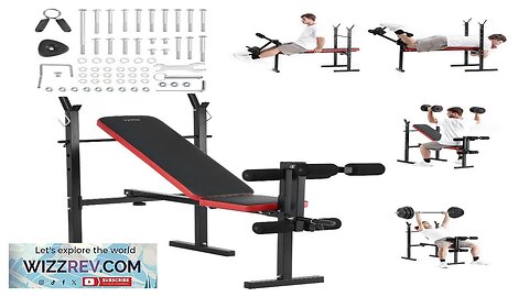 Weight Bench Sit up Bench for Home Gym Strength Training Adjustable Foldable Review