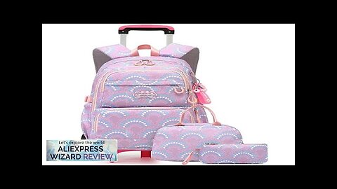 Rolling School Bags for Girls Backpack Children Waterproof School Backpacks with Wheels Review