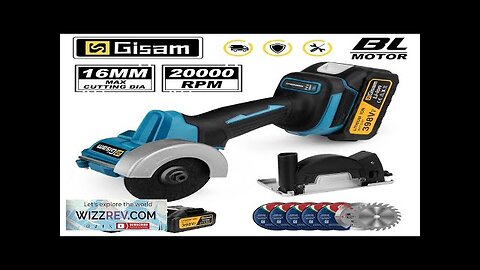 Gisam 76mm Brushless Angle Grinder Grinding Cutting Machine Circle Saw Electric Angle Review