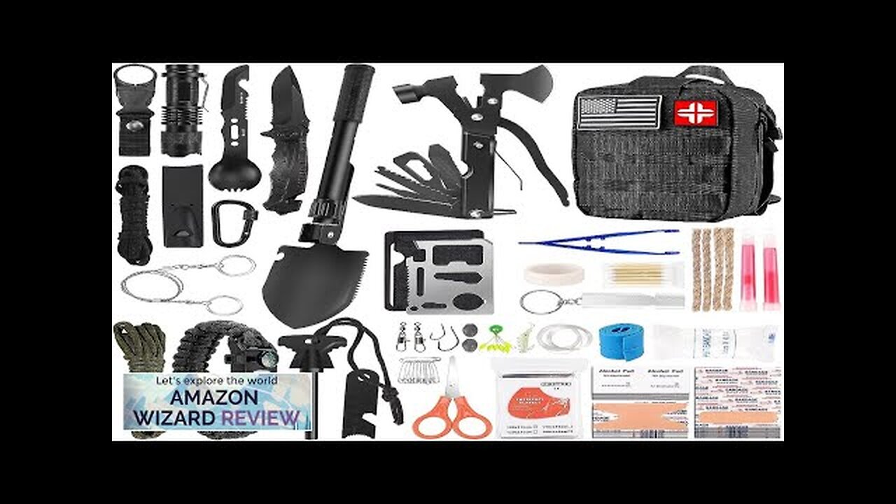 Survival Kit and First Aid Kit 142Pcs Professional Survival Gear and Equipment Review