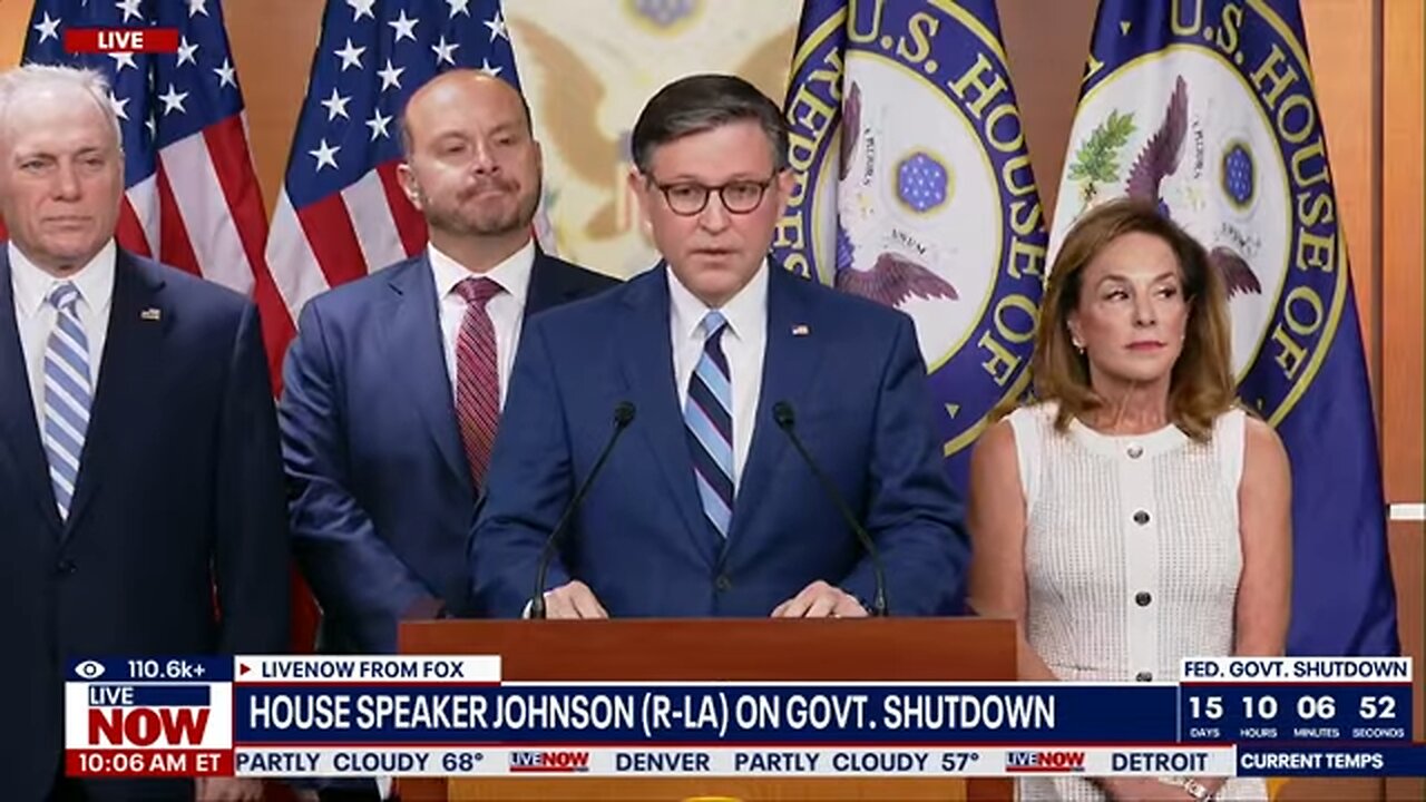 Speaker Johnson on govt. shutdown: "I don't wanna be mad Mike"