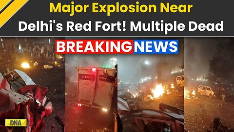 🚨 Breaking News: Massive Explosion Near Delhi’s Red Fort | Car Catches Fire Outside Lal Qila Metro