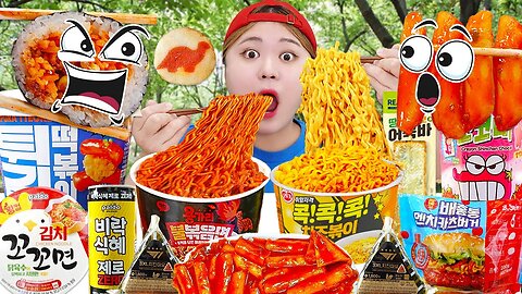 Mukbang Korean Convenience Store Food Mukbang Food Cup ramen Dessert EATING