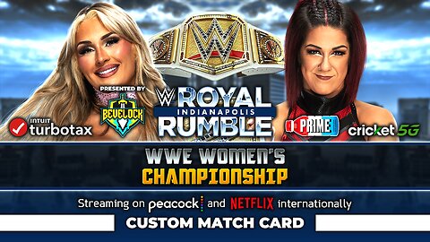 Royal Rumble 2025: Tiffany Stratton vs. Bayley - Custom Match Card