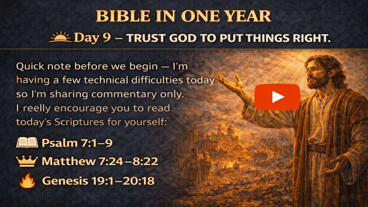 Bible In One Year: 🌅 Day 9 — “Trust God to Put Things Right.”