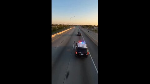 Police chase from police helicopter
