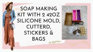 Soap Making kit with 2 42oz molds, cutters, stickers and bags review