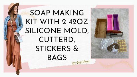 Soap Making kit with 2 42oz molds, cutters, stickers and bags review