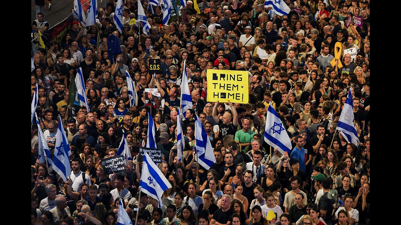 Live: People in Tel Aviv march to US Embassy, to call for a deal to release remaining hostages