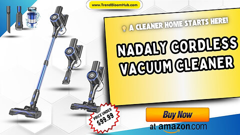 🚀The NADALY Cordless Vacuum Cleaner is a game-changer for pet owners & busy homes!